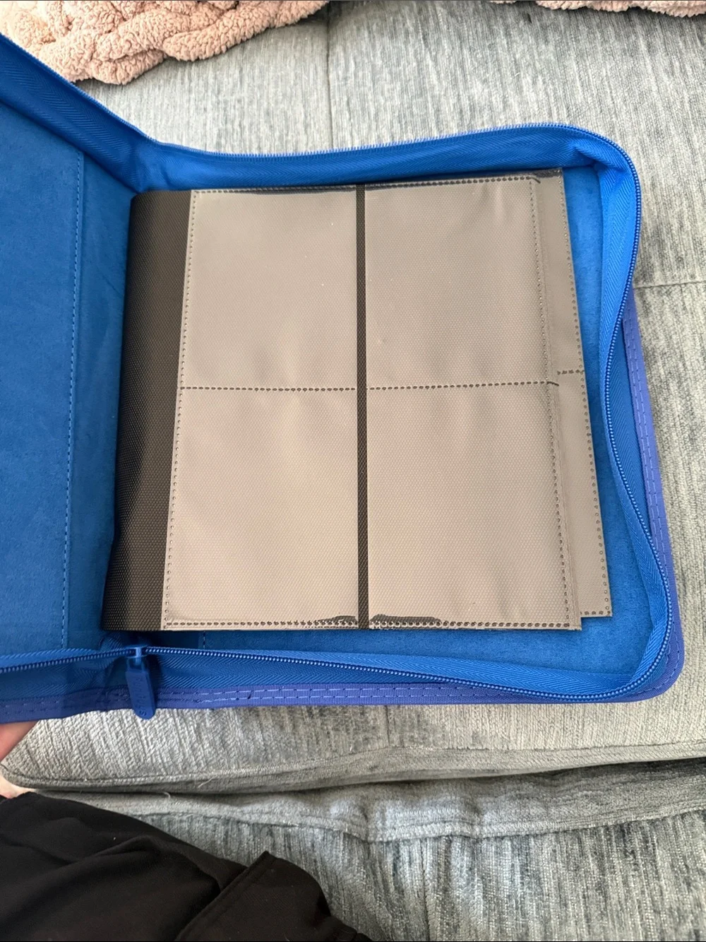 Black Tablet Folio Case with Blue Accent